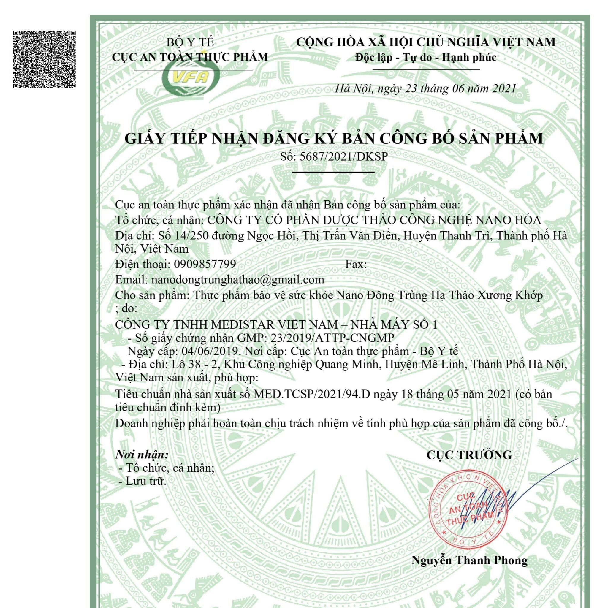 Nano Đông trùng hạ thảo Xương Khớp - hình ảnh 6 Nano Đông trùng hạ thảo Xương Khớp - hình ảnh 6